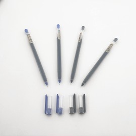 MCKhome 0.35MM liquid Ink Gel Pen Fine Nib Gel Ink Pen Ink Rollerball Pen Smooth Ballpoint Pen Office Signing Pen for Home and School-Pack of 12 (Blue)