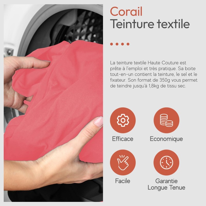 Coral Fabric Dye - 350g All-in-One - Ready to Use