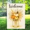 BlissYard Thanksgiving Fall Garden Flag 12x18 Inch Welcome Pumpkin Mason