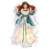 Kurt Adler Ul 10 Light Irish Angel Treetop, 12"