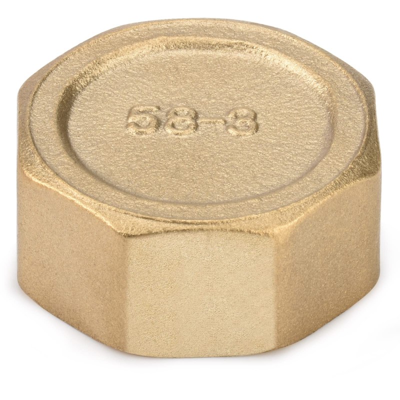 nutmanel Brass Cap 1 Inch Female Thread, Brass Blanking Plug