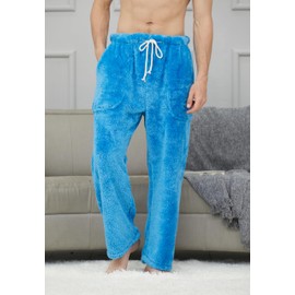 SANGTREE Mens Fleece Pajama Pants Pj Pants for Men Thick Plush Fuzzy Sleepwear Sleeping Pants, Jew, X-Large