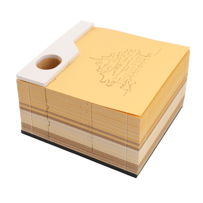 3D Memo Pad Chinese Dragon Palace Craft Paper Carving Sculpture