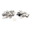 100 Set Pin Back Button Parts Blank Smoothing Metal Durable
