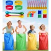 33PCS Outdoor Games Potato Sack Race Bags,with Potato Sacks,3 Legged