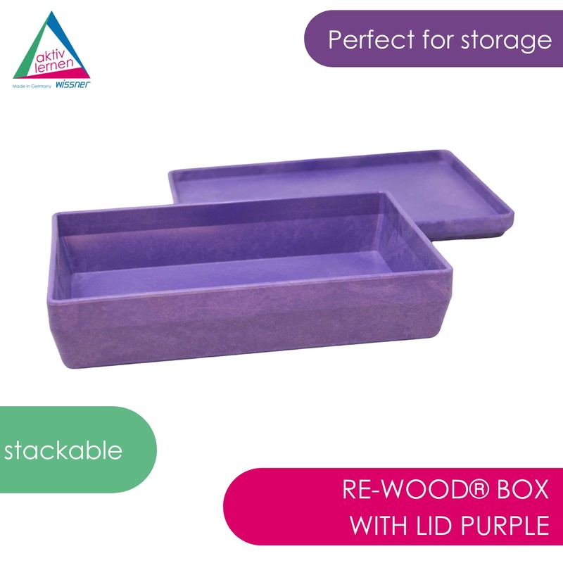 Wissner® active learning - Box with lid stackable purple -