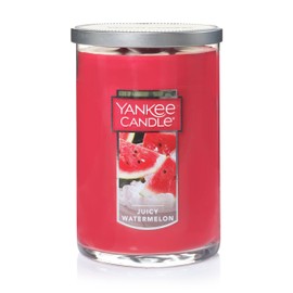 Yankee Candle Juicy Watermelon Scented, Classic 22oz Large Tumbler 2-Wick Candle, Over 75 Hours of Burn Time