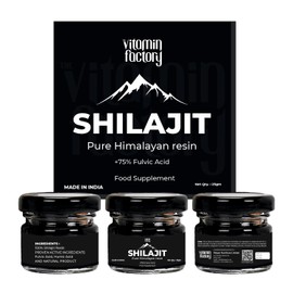 The Vitamin Factory Premium Himalayan Shilajit Resin +75% Fulvic Acid Natural Energy Booster 25g