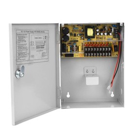 Yanmis UPS PWM 12V 10A Power Supply Control Vertical Installation for Door Access Entry System, with Delay Power Off Function