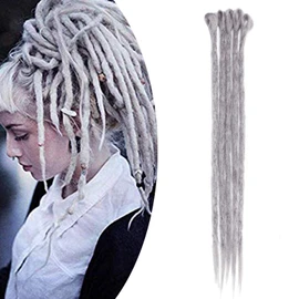 SEGO 20 Inch Dreadlocks Braids Extensions Synthetic Braiding Hair Crochet Dreads Hairpiece Hair Extension Handmade 5 Strands 20 Inches (50 cm)