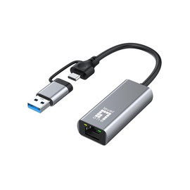 LevelOne USB-0423 2.5 Gigabit Ethernet 2-in-1 USB-C / A Network Adapter