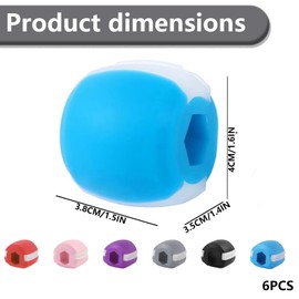 6 Stück Jawline Trainer,Kiefer Trainer,Jawline,Jaw Trainer,Kiefertrainer, Kieferretter,Doppelkinn Trainer Ball, Jawline Face Exercise Ball,Effektiver Doppelkinn-Entferner,Für Frauen Und Männer