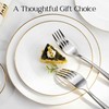 Modern Flatware Set, 5-Piece Stainless Steel Silverware with Knife, Forks