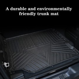 Cargo Liner for 2021 Wrangler JL - Black TPO All Weather Waterproof Rear Cargo Tray Trunk Floor Mat Protector Compatible with 2018-2024 Jeep Wrangler JL (Not for JK Models) Without Subwoofer