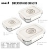 GENIEX Glass Vacuum Seal Containers for Food Storage (Sealer sold