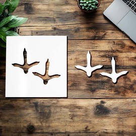 Turkey Feet Stencil – 4" Reusable Mylar Template for Painting on Wood, Walls, Fabric, Glass and DIY Crafts