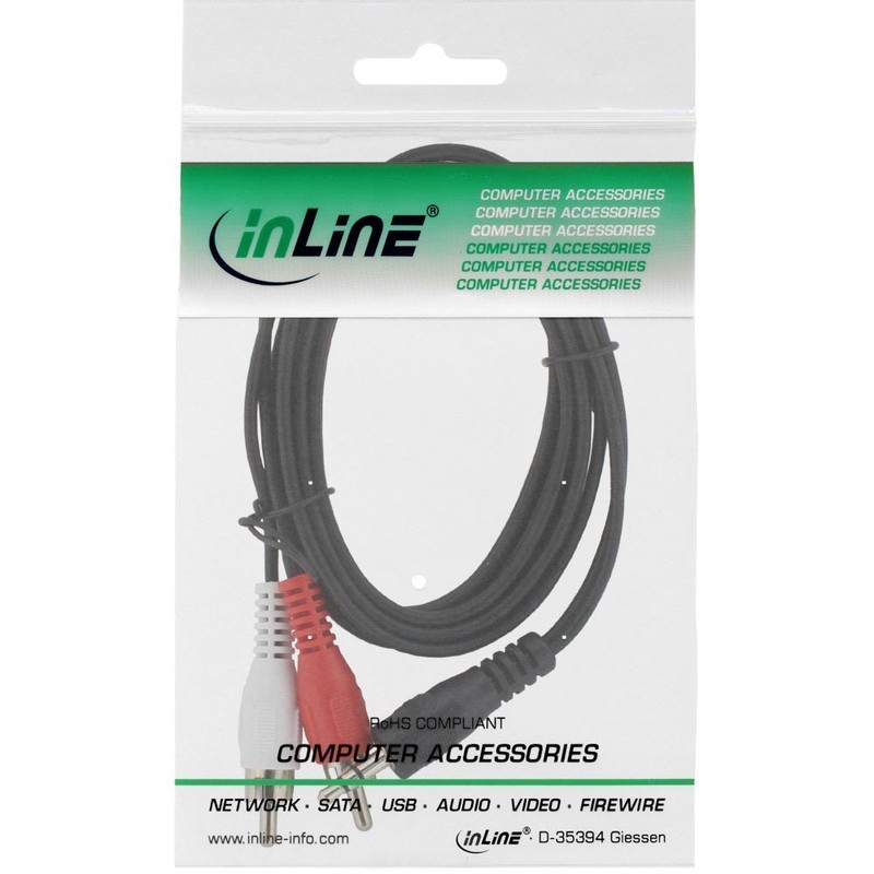 InLine RCA/Audio Jack Cable 2x RCA Male to 3.5 mm