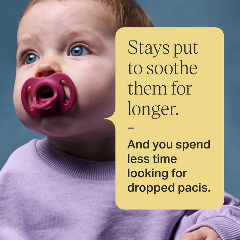 Tommee Tippee Ultra-Light StayPut Pacifier, One-Piece Silicone Design, 0-6m, 4