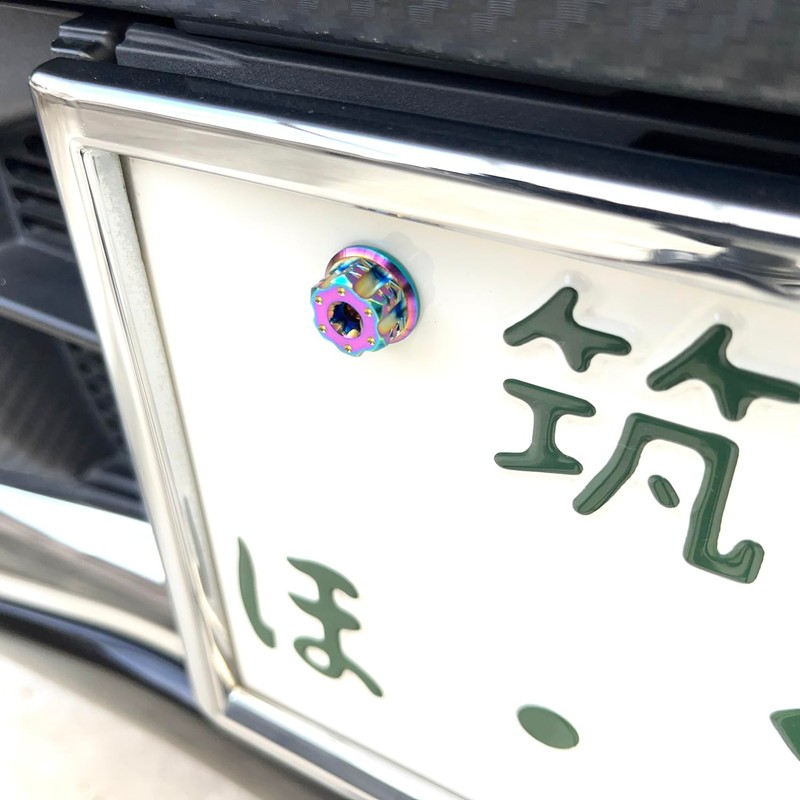 RENPA Titanium Alloy License Plate Specific Bolt Wild Design Vehicle