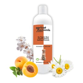 Apricot Chamomile Pet Shampoo for Dogs & Cats 16 oz. | Cruelty-Free | Paraben-Free | Biodegradable and Non-Toxic | Made in The USA