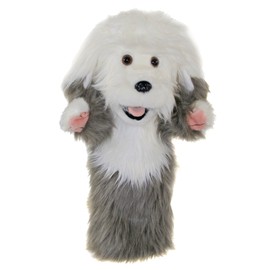 The Puppet Company Long-Sleeves Old English Sheepdog Hand Puppet, 15 inches