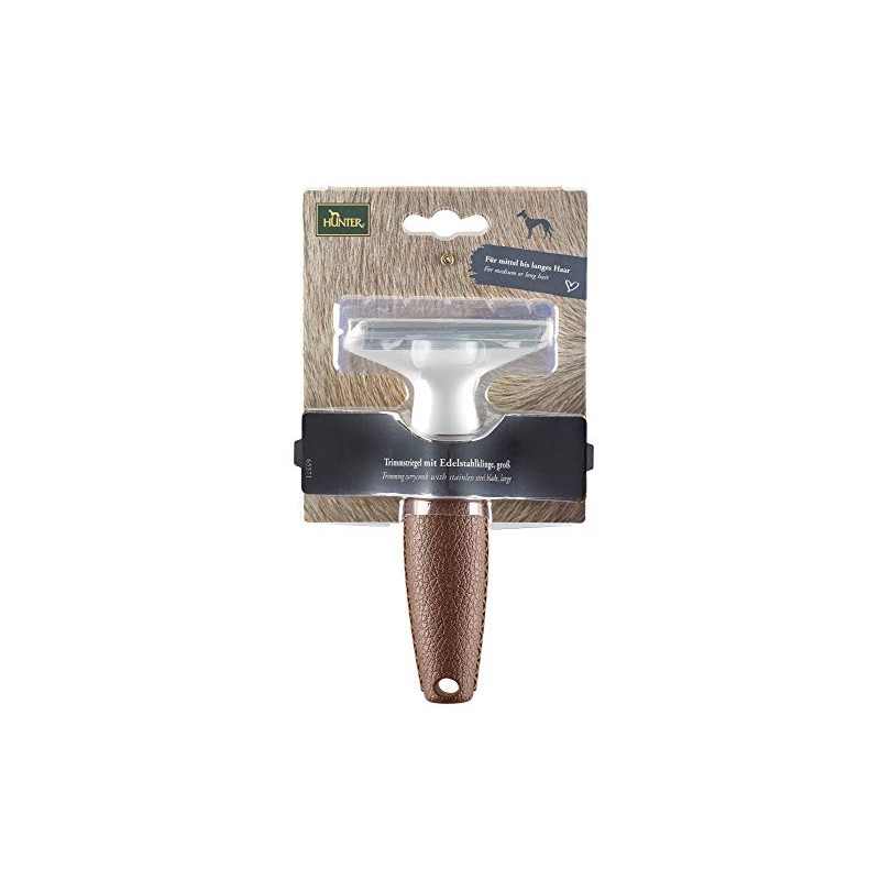 Hunter SPA Stainless Steel Blade Trimming Curry Comb for Medium