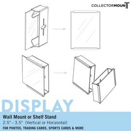 CollectorMount Card Mount 4 Pack, Trading Cards Stand and Wall Mount, Invisible Display for Collectible Cards