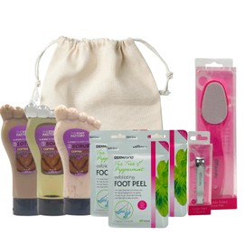 Ultimate Foot Care Kit: Exfoliating Essentials with Foot Mask, Foot Peel Mask, and Foot Spa (One Size, Coffee)