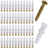 GKYZBB Drywall Anchor Kit 50 PCS,Self Drilling Hollow Wall Anchor