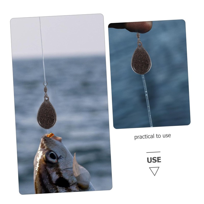 OHPHCALL 5pcs Iron Casting Fishing Sinkers 57g Drop Shot Weights