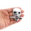 Pack of 2 Skull Emblem Logo Stickers for All Vehicles
