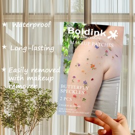 Boldink 2pcs Makeup Patches,Face Makeup Patches,Beauty Face Makeup,Butterfly Patches,Waterproof Flower Patches,Temporary Facial Butterfly Patches For Women.