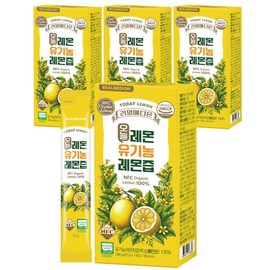 Realmedion Today Lemon Organic Lemon Juice 4 Boxes (56 Packets) NFC 100% Squeezed Lemon Water Concentrate Lemon Juice Lemon Water Liquid Stick / 리얼메디온 오늘레몬 유기농 레몬즙 4박스(총56포) NFC 100% 착즙 레몬수 원액 레몬 주스 레몬물 액상 스틱