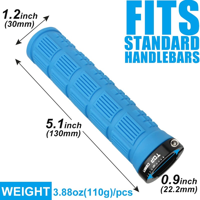 TOPCABIN Bike Grips Double Lock on Locking Bicycle Handlebar Grips