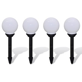 Outdoor Path Garden Solar Lamp Solar Ball Light LED 5.9" 4pcs with Ground Spike