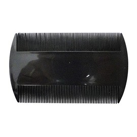 NIT LICE FLEA COMB PLASTIC PETS KIDS HAIR X1 BLACK double sided