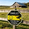 Smile Your On Camer Sign, Video Surveillance Signs Outdoor, Aluminum