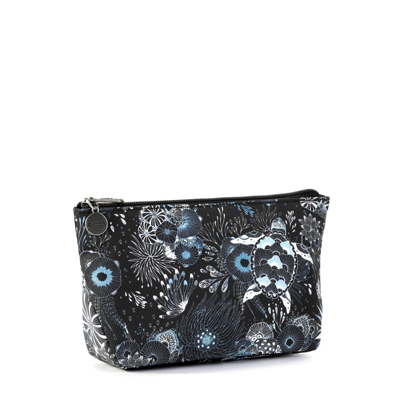 Sakroots Essential Medium Pouch in Eco-Twill, Midnight Seascape