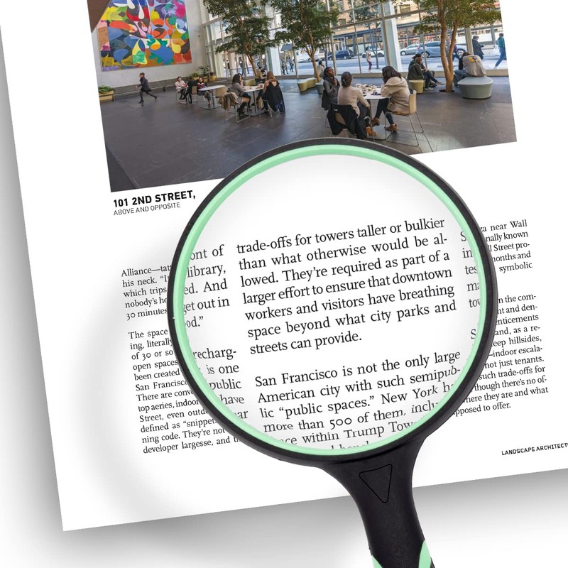 Large Magnifying Glass 5X Handheld Reading Magnifier for Seniors &