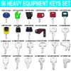 WAHLINPARTS 56 Construction Equipment Master Ignition Keys Set CAT Case