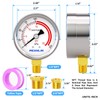 MEANLIN MEASURE Low Pressure Gauges for Acetylene Regulator 1/4" NPT