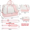 Travel Weekender Bag for Women, Overnight Bag with Shoe Compartment