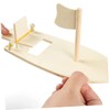 WHAMVOX Handmade DIY Wooden Boat 12pcs Kit for Kids Wooden