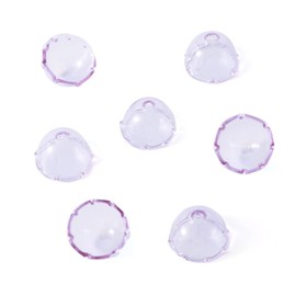 FASHEWELRY 10Pcs Flower Glass Bead Cap Cone Wind Bell Charms Crystal Floral Loose Spacer for Jewelry Earrings Wind Chimes Making 21x13mm