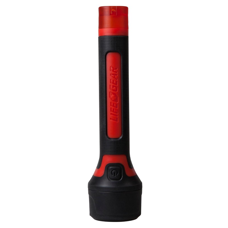 LifeGear Stormproof Signal Light with Rubberized Grip | Red Safety