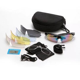 Cycling Sunglasses UV 400 Protection Clear 4 Replaceable Lens Sports Sunglasses for Outdoor Shooting