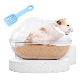 ACEDIVA Hamster Sand Bath-Clear Critters' Shower Toilet-Cooling Bed Sand Container Bathtub for Mice Hedgehog Squirrel Hamster Guinea Pigs and Other Small Animals