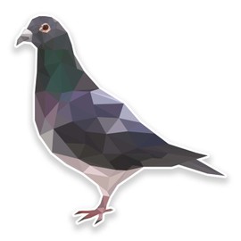 2 x 10cm Abstract Pigeon Vinyl Sticker Decal Laptop Car Bike Carrier Bird #9320 (10cm Wide x 10cm High)