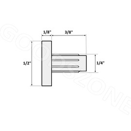 GoodsZone 10/Pack Glass Table Top Bumpers Vinyl Clear Pads Spacers for Patio Furniture Indoor Outdoor for 1/4" Inch Hole
