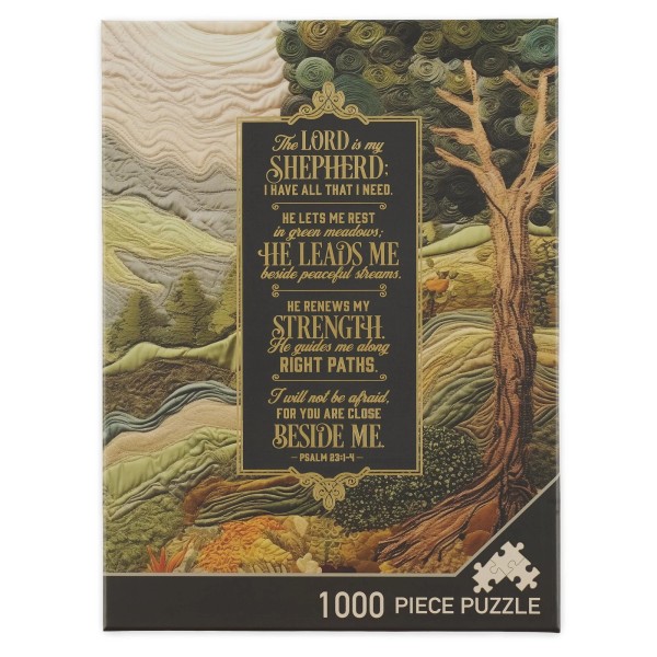 Christian Art Gifts 1000 Piece Scripture Jigsaw Puzzle Psalm 23
